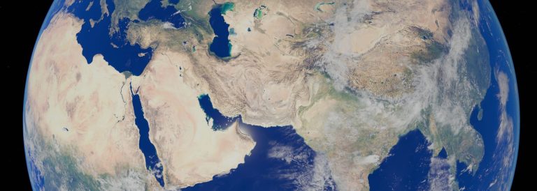 Earth from space showing the Arabian Peninsula and the Gulf