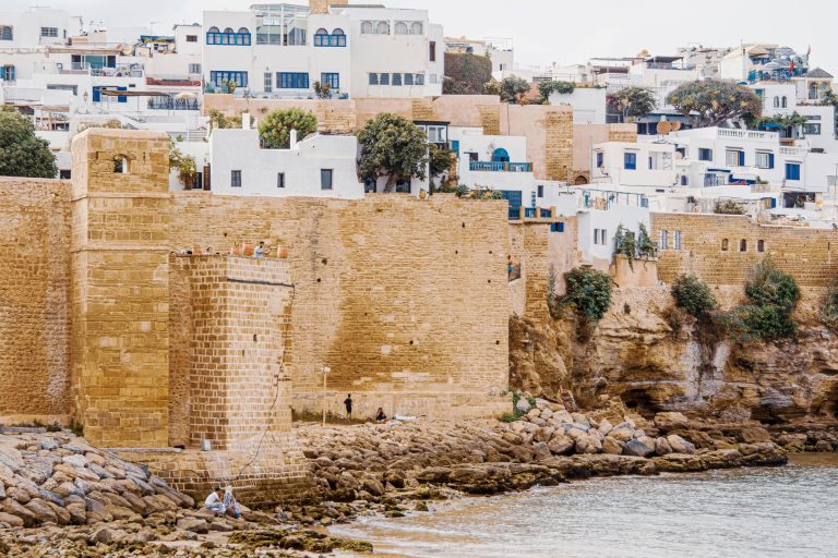 Walls of the Kasbah of the Udayas in Rabat, the Moroccan capital where Bank Al-Maghrib, the central bank of Morocco, is headquartered